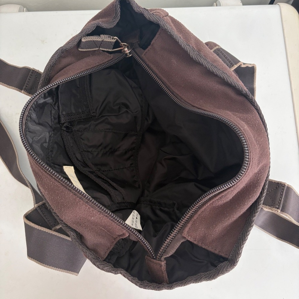 Diesel Brown Polyester Utility Tote Bag Zip Shoulder Bag Gorpcore RN93243 - Picture 4 of 10